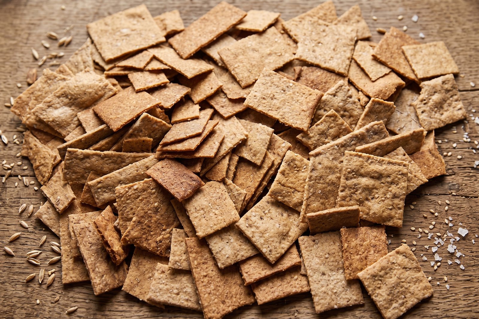 Textura de los crackers artesanales Malta y Miga